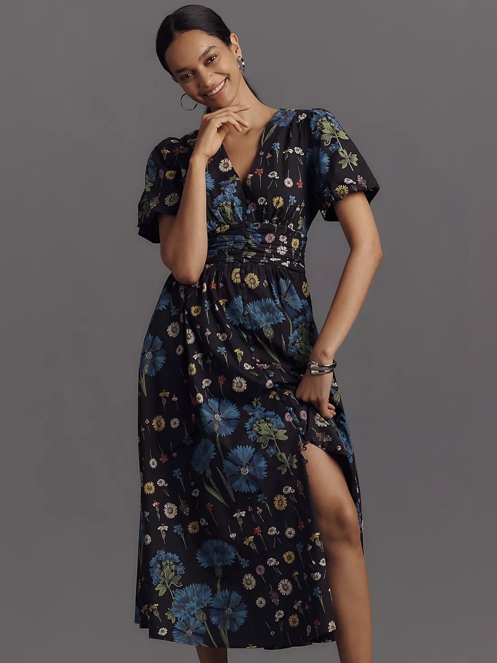 NWT Size XXSP- The Katerina Button-Front Cotton Midi Dress (US$ 178) - Picture 6 of 16